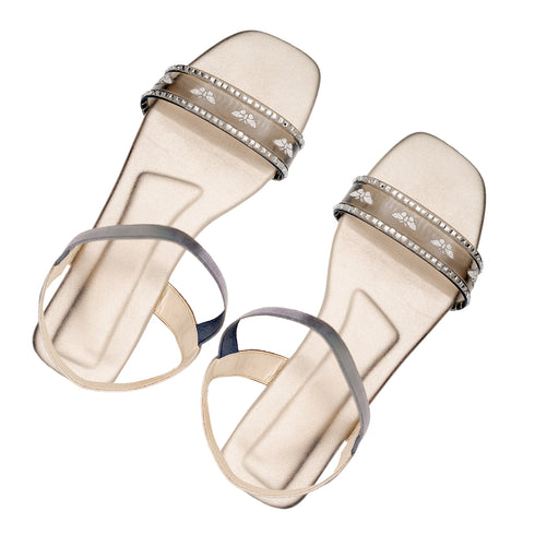 Grey Flat Fancy Footwear Renewalk 2387 Flat for Womens
